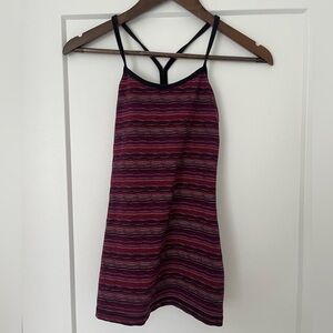 Lululemon Power Y Tank Top in purple heather pattern.